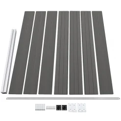 vidaXL hegnspanel 175x146 cm WPC grå