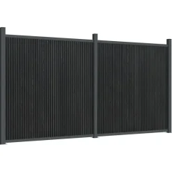 vidaXL hegnspanel 353x186 cm WPC grå