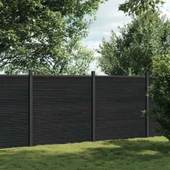 vidaXL hegnspanel 353x186 cm WPC grå