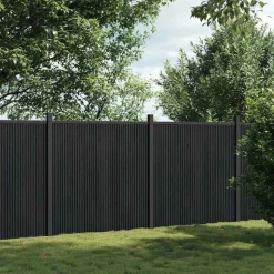 vidaXL hegnspanel 353x186 cm WPC grå