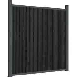 vidaXL hegnspanel 353x186 cm WPC grå