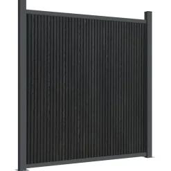 vidaXL hegnspanel 353x186 cm WPC grå