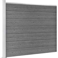vidaXL hegnspanelsæt 353x146 cm WPC grå