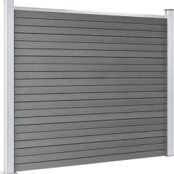 vidaXL hegnspanelsæt 353x146 cm WPC grå