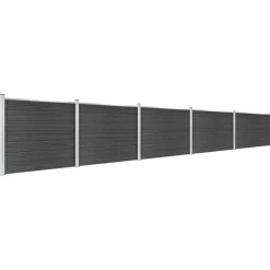 vidaXL hegnspanelsæt 872x146 cm WPC grå