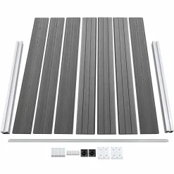 vidaXL hegnspanelsæt 872x146 cm WPC grå