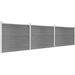 vidaXL hegnspanelsæt 526x146 cm WPC grå
