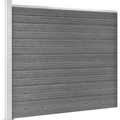 vidaXL hegnspanelsæt 526x146 cm WPC grå