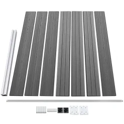 vidaXL hegnspanelsæt 699x146 cm WPC grå