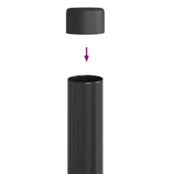 vidaXL Hegnspæl 2 pcs Grå 50 cm Pulverlakeret Stål
