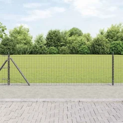 vidaXL Hegnspæl 52 pcs Grå 3,2 x 3,2 x 50 cm