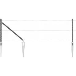 vidaXL Hegnspæl 26 pcs Grå 3,2 x 3,2 x 105 cm