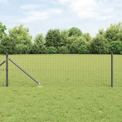 vidaXL Hegnspæl 52 pcs Grå 3,2 x 3,2 x 105 cm