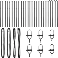 vidaXL Hegnspæl 26 pcs Grå 3,2 x 3,2 x 80 cm