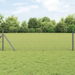 vidaXL Hegnspæl Grå 10 x 0,4 m (13 mm net) Stål og PVC