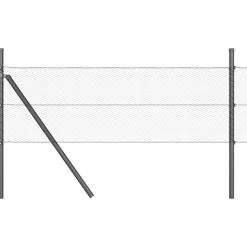 vidaXL Hegnspæl Grå 10 x 0,4 m (13 mm net) Stål og PVC