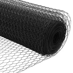 vidaXL Hegnspæl Grå 10 x 0,4 m (13 mm net) Stål og PVC
