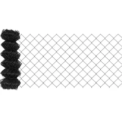 vidaXL Hegnspæl Grå 10 x 0,4 m (40 x 40 mm net) Stål og PVC
