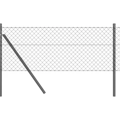 vidaXL Hegnspæl Grå 10 x 0,4 m (40 x 40 mm net) Stål og PVC