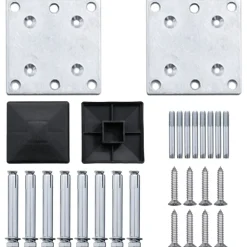 vidaXL hegnspæle 2 stk. 185 cm aluminium