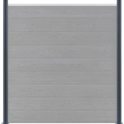 vidaXL hegnspæle 2 stk. 185 cm aluminium mørkegrå