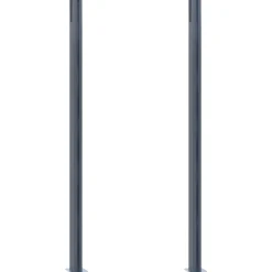 vidaXL hegnspæle 2 stk. 185 cm aluminium mørkegrå