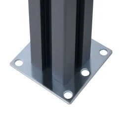 vidaXL hegnspæle 2 stk. 185 cm aluminium mørkegrå