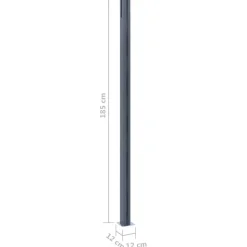 vidaXL hegnspæle 2 stk. 185 cm aluminium mørkegrå