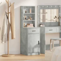 vidaXL Highboard Beton Grå 40 x 40,5 x 135 cm Konstrueret træ