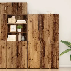 vidaXL Highboard Gammelt træ 45 x 42,5 x 185 cm