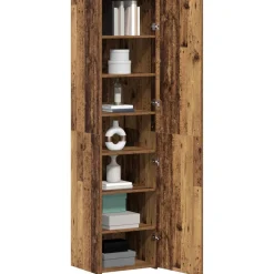 vidaXL Highboard Gammelt træ 45 x 42,5 x 185 cm
