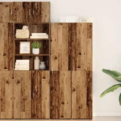 vidaXL Highboard Gammelt træ 40 x 42,5 x 185 cm