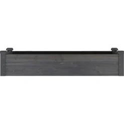 vidaXL højbed med foring 120x45x25 cm massivt fyrretræ grå