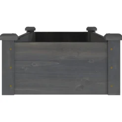 vidaXL højbed med foring 120x45x25 cm massivt fyrretræ grå