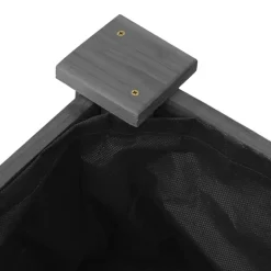 vidaXL højbed med foring 120x45x25 cm massivt fyrretræ grå