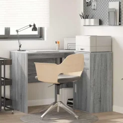 vidaXL Hjørneskrivebord med skuffe Grå Sonoma 102 x 88 x 75 cm