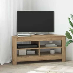 vidaXL HjørneTVskab Artisan Egetræ 102 x 40,5 x 45 cm Konstrueret træ