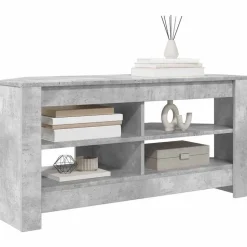 vidaXL HjørneTVskab Beton Grå 102 x 40,5 x 45 cm Konstrueret træ