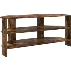 vidaXL HjørneTVskab Røget eg 102x40,5x45cm Konstrueret træ