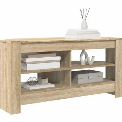 vidaXL HjørneTVskab Sonoma eg 102 x 40,5 x 45 cm Konstrueret træ