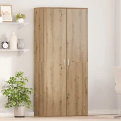 vidaXL Højskab med hylde artisan eg 80 x 39 x 178 cm Konstrueret træ