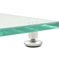 vidaXL højtalerstativer 2 stk. hærdet glas 2 søjledesigns sølvfarvet