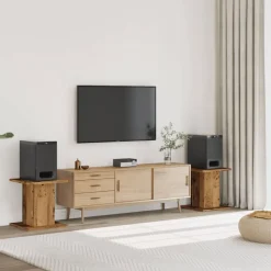 vidaXL højtalerstativer 2 stk. 30x30x40 cm konstrueret træ antikt træ