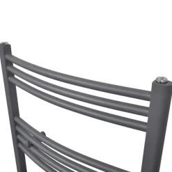 vidaXL håndklæderadiator 480x480 mm centralvarme buet grå