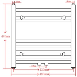 vidaXL håndklæderadiator 480x480 mm centralvarme buet grå