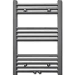 vidaXL håndklæderadiator 500x764 mm centralvarme lige grå