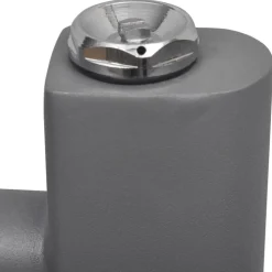 vidaXL håndklæderadiator 500x764 mm centralvarme lige grå
