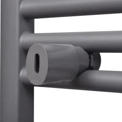 vidaXL håndklæderadiator 500x764 mm centralvarme lige grå