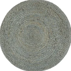 vidaXL håndlavet puf 45 x 30 cm jute olivengrøn