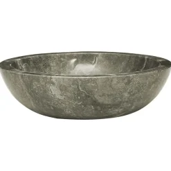vidaXL håndvask Ø40x12 cm marmor grå